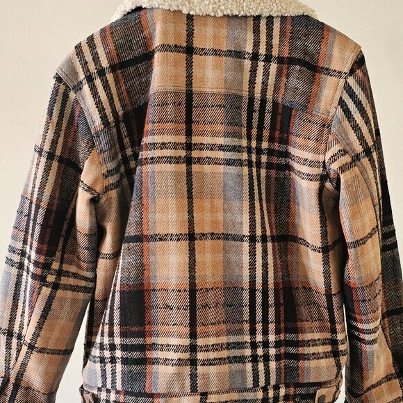 Scotch & Soda Plaid Shearling Jacket (M) - Picture 4 of 8